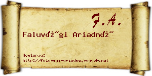 Faluvégi Ariadné névjegykártya